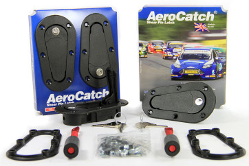 Aerocatch Bonnet Catch Kit Locking - Black