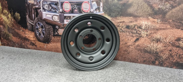 16x7 Black Steel wheels (SHOP SOILED)