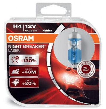 H4 Osram NightBreaker Lazer Bulb Set