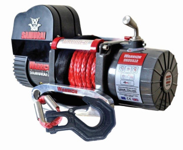 Warrior 9500 V2 Short Drum Samurai 12v Electric Winch with Synthetic Rope