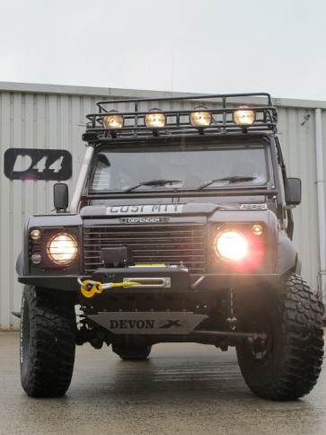 D44 Defender High Mount Bumper For Lowline Winch - Tapered Ends