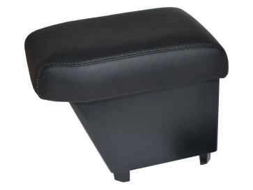 Freelander 2 up to 2012 (with no factory fitted armrests) Cubby Box and Armrest - Black Real Leather