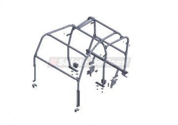 Safety Devices Defender 110 Double Cab Pickup External / Internal Roll Cage 2007 on