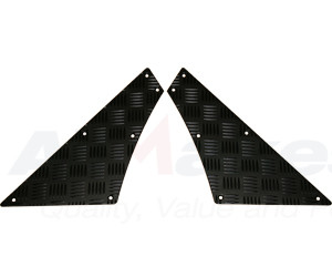 Mammouth Quadrant chequer plate inc S/S fittings Def 110 CSW - Black