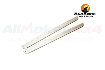 Mammouth 3mm Premium side sill protectors for Defender 90 1983 on (silver anodised)