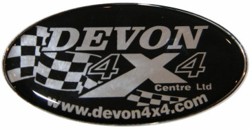 Devon 4x4 Domed Sticker Badge Fitment