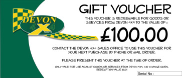 Devon 4x4 Gift Voucher - £100