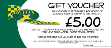 Devon 4x4 Gift Voucher - £5