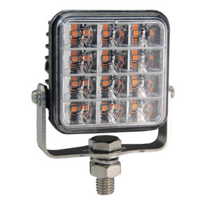 Durite R65 Square 12-LED Amber Warning Light - 12/24V