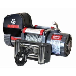 Warrior 9500 V2 Short Drum Samurai 12v Electric Winch with Steel Cable
