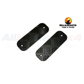 Mammouth 3mm Premium front bumper tread plates for Defender 1983 on (black powder coated)