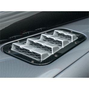 Britpart Defender Wing Top Grille XS Set  - Black With Silver Mesh