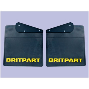 Britpart Mudflaps - Yellow Logo Pair - Defender - Rear