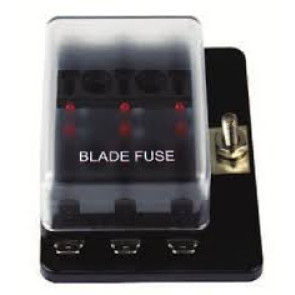 LED Standard Blade Fuse Holder - 6 Way