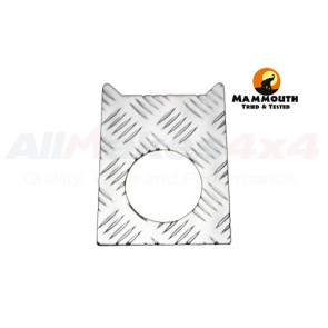 Mammouth 3mm Premium fuel filler surround plate for Defender 1983-1999 (silver anodised)