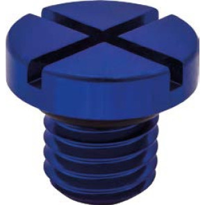 Coolant Overflow Container Bleed Screw - Blue
