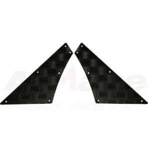 Mammouth Quadrant chequer plate inc S/S fittings Def 110 CSW - Black