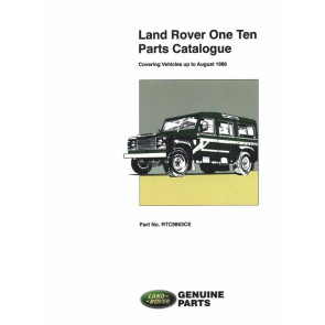 Defender One Ten - Covering vehicles up to August 1986 Parts Catalogue RTC9863CE