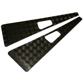 Mammouth 3mm Premium wing top protectors for Defender 2007 on (black powder coated)