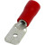 Pre-Insulated Terminal Red 6.3mm Male x 100